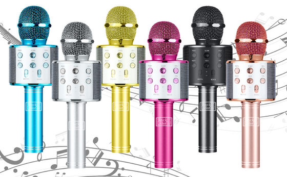 Micrófono karaoke Bluetooth 4 en 1