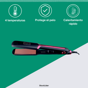 Plancha para el cabello cerámica 4 temperaturas
