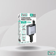 Cargador para coche 120W retráctil
