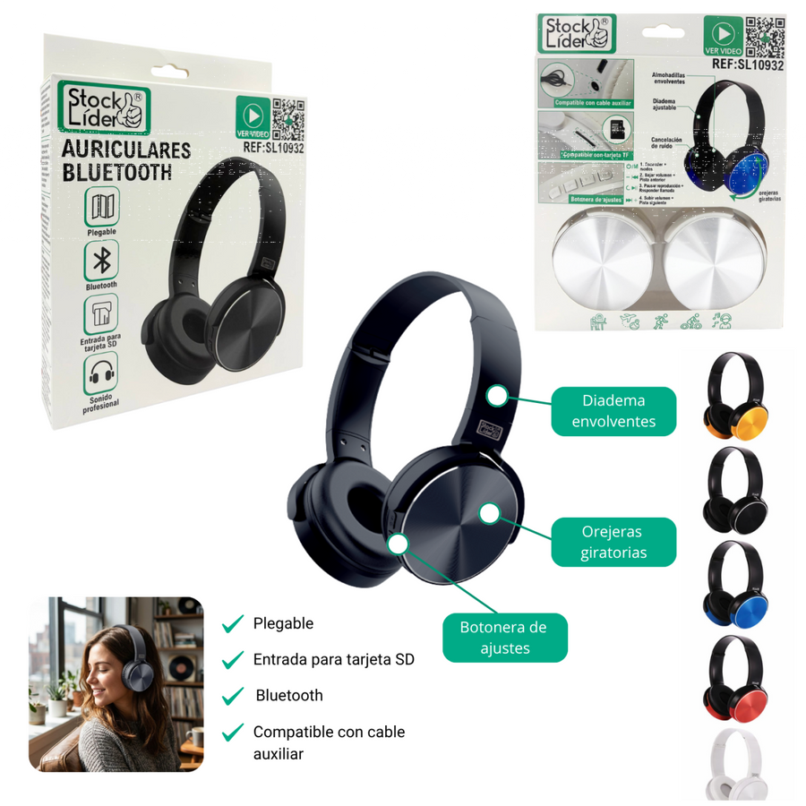 Auriculares Bluetooth plegables | ViamoMas