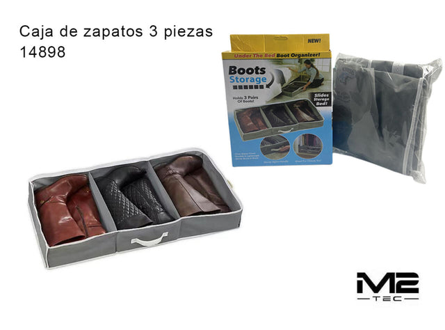 Organizador de zapatos de tela 3 secciones