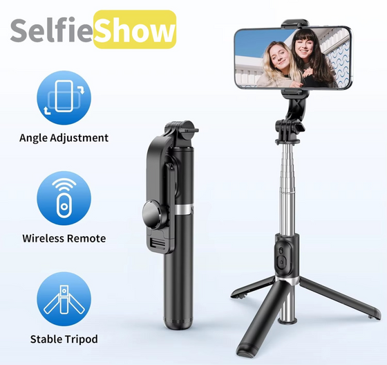 Palo selfie Q02 extensible con trípode