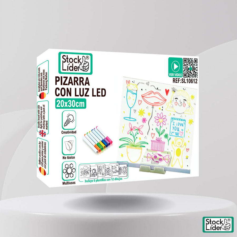 Pizarra con Luz LED 20x30 | Dibuja y Brilla