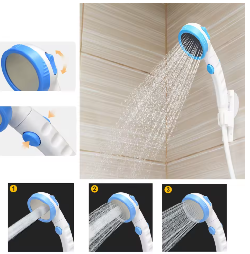 Regadera de ducha portátil recargable