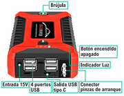 Arrancador de batería multifunción para coche