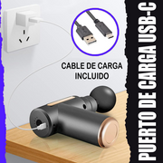Pistola masajeadora con accesorios