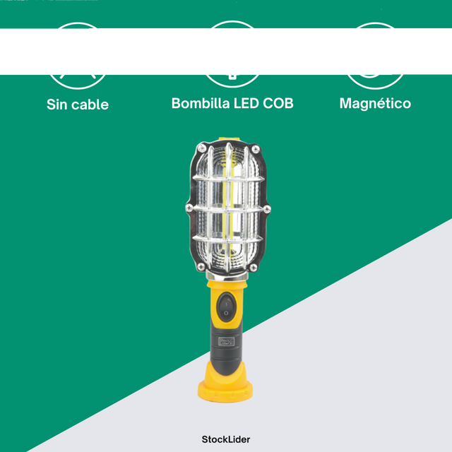 Lámpara de trabajo LED COB portátil