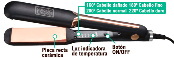Plancha para el cabello cerámica 30s