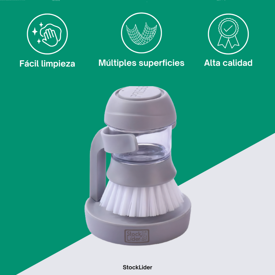 Cepillo con dispensador para limpiar fácil