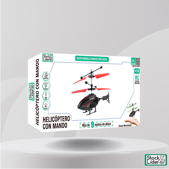 Helicóptero con mando RC con luces LED