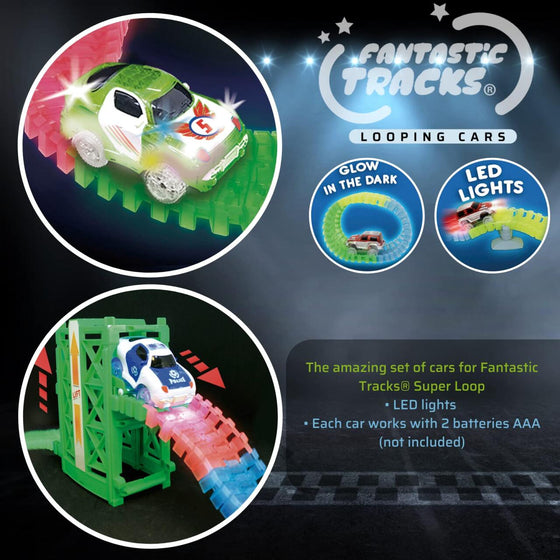Pista de carreras flexible glow para niños