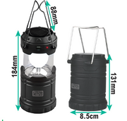 Lámpara camping solar y pilas portátil