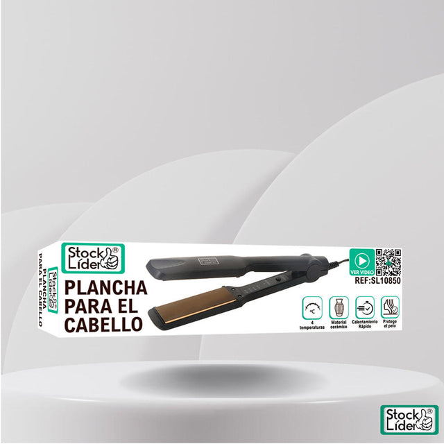 Plancha para el cabello cerámica 4 temperaturas