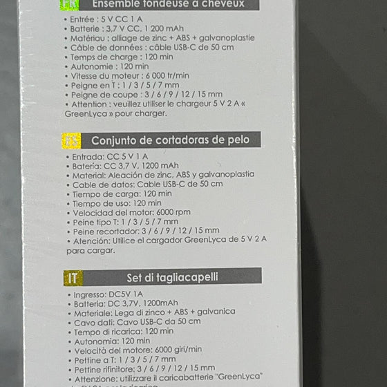 Máquina cortapelo 6 en 1 recargable