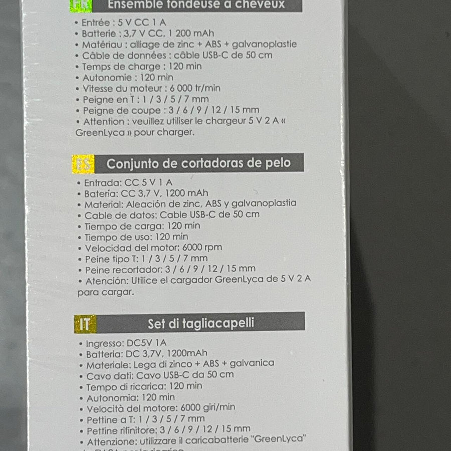 Máquina cortapelo 6 en 1 recargable