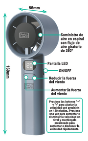 Ventilador de alta velocidad portátil USB-C