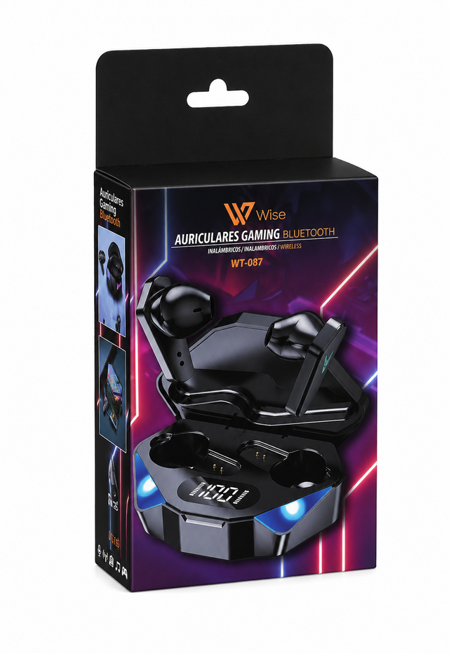 Auriculares inalámbricos gaming LED