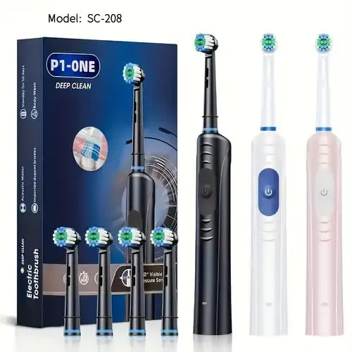 Cepillo de Dientes Eléctrico con 4 Cabezales