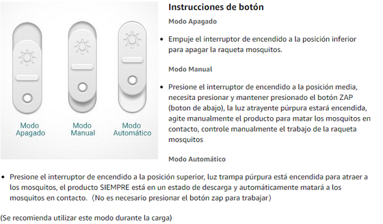 Matamoscas eléctrico recargable 2 en 1