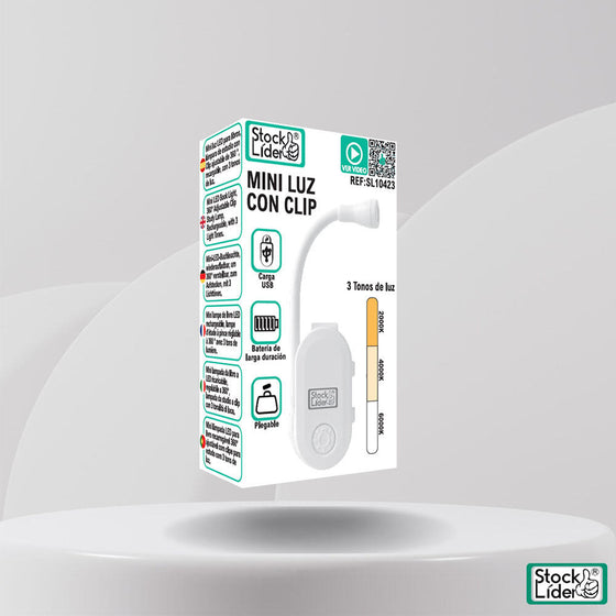 Mini luz con clip LED recargable