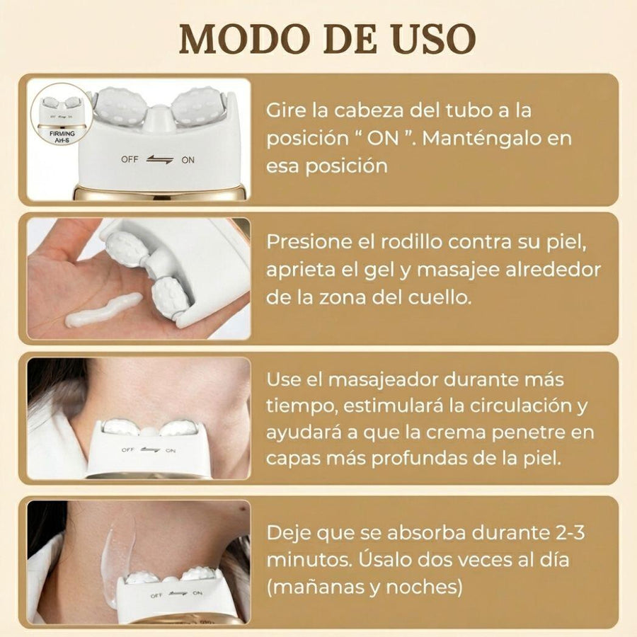 Rodillo Antiarrugas 3D Cuello y Rostro