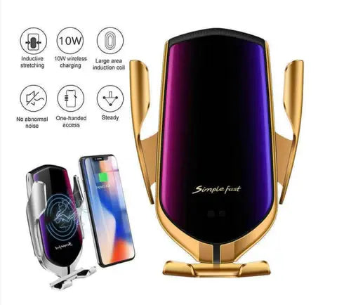 Soporte cargador inalámbrico coche Qi