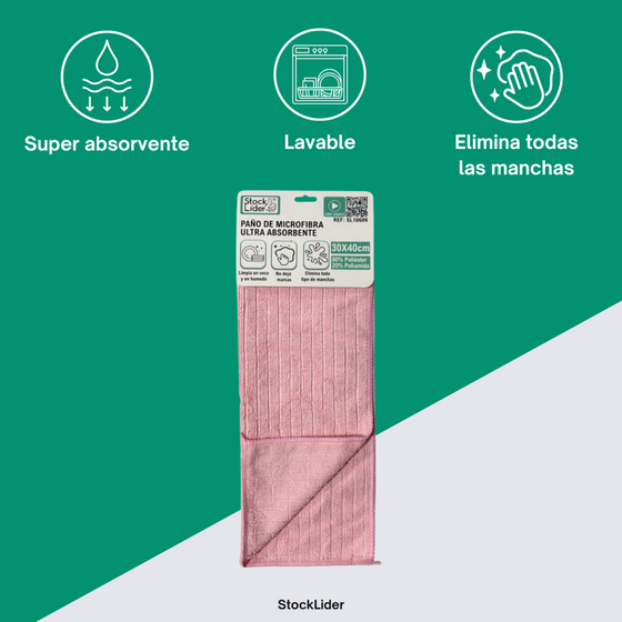 Paño microfibra ultra absorbente 30x40 cm
