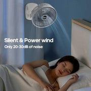 Ventilador portátil con pinza recargable