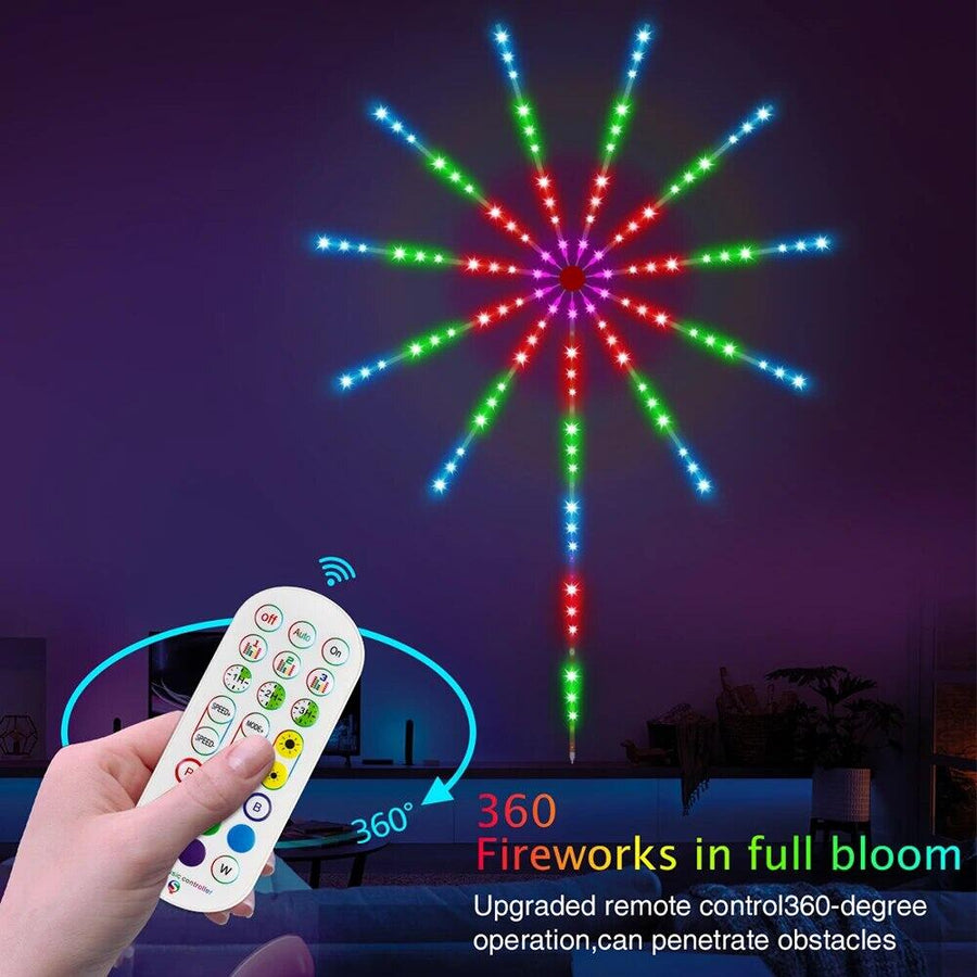 Tira LED de fuegos artificiales decorativa