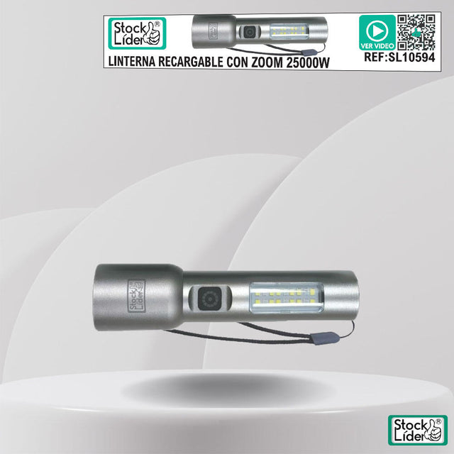 Linterna recargable con zoom potente | ViamoMas