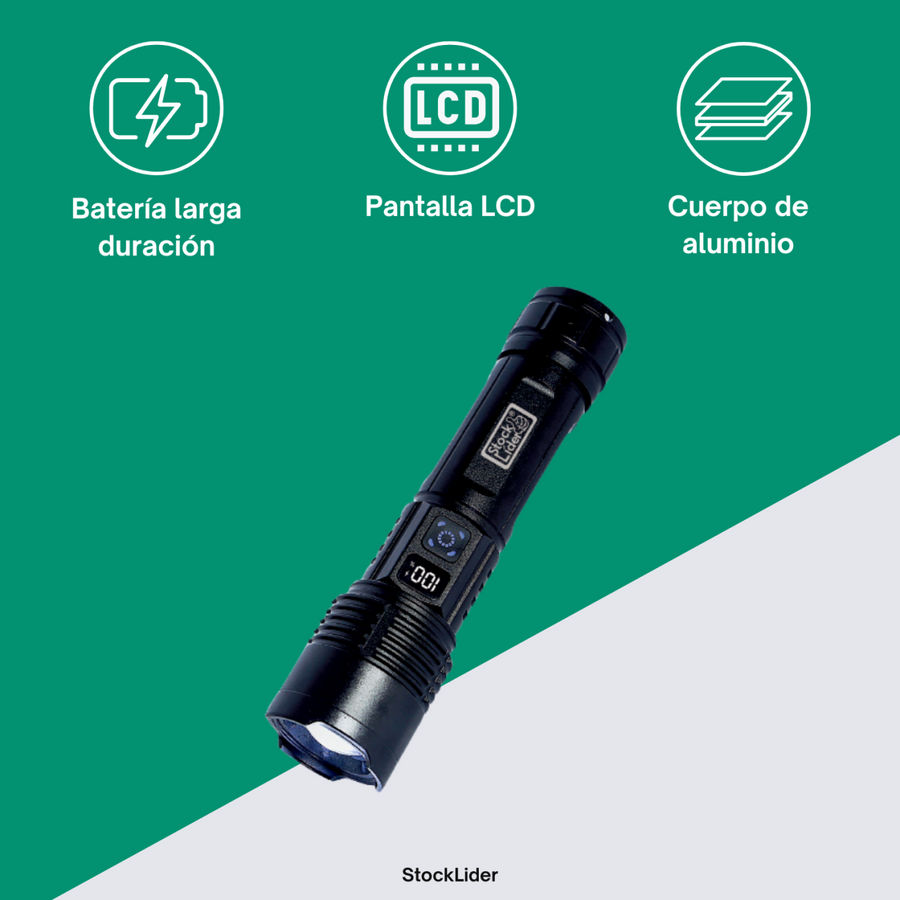 Linterna potente led recargable | ViamoMas