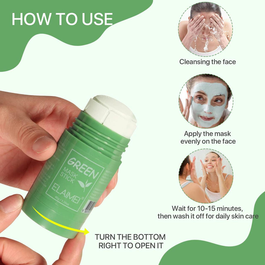 Mascarilla té verde en barra facial