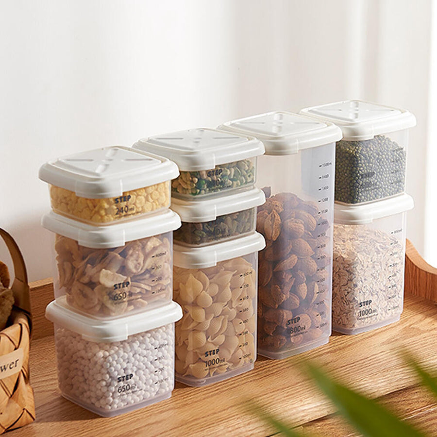 Recipientes apilables con tapa | Set 4