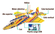 Avión con batería recargable USB