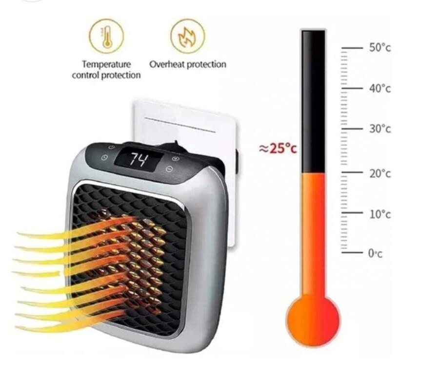 Calefactor Portátil 800W para enchufe