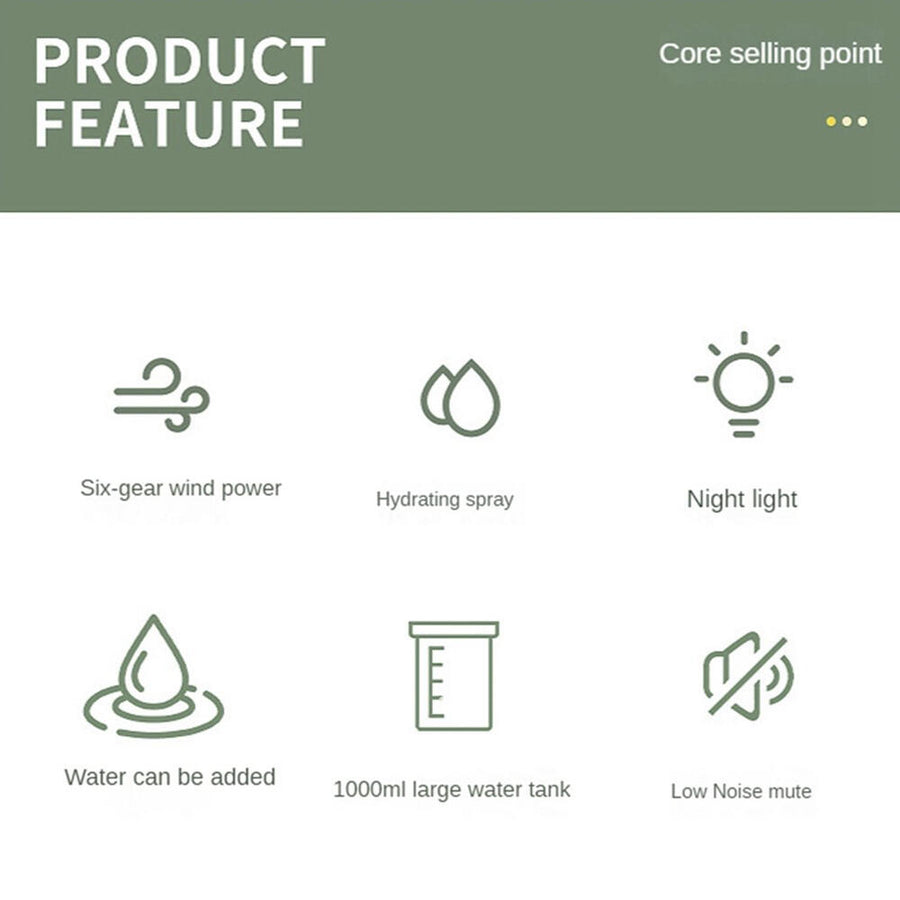 Aire acondicionado portátil USB 4 en 1