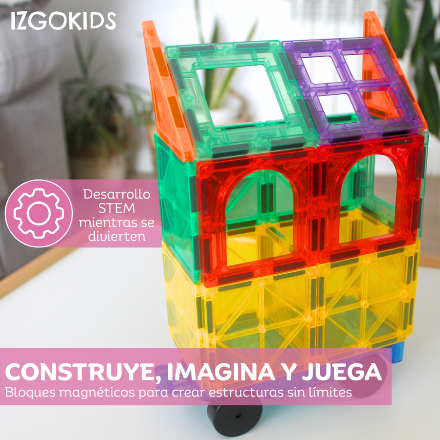 Bloques magnéticos 57 piezas para niños