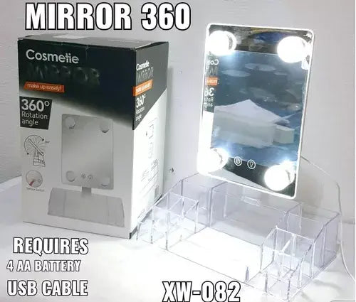 Espejo Organizador 360 para maquillaje