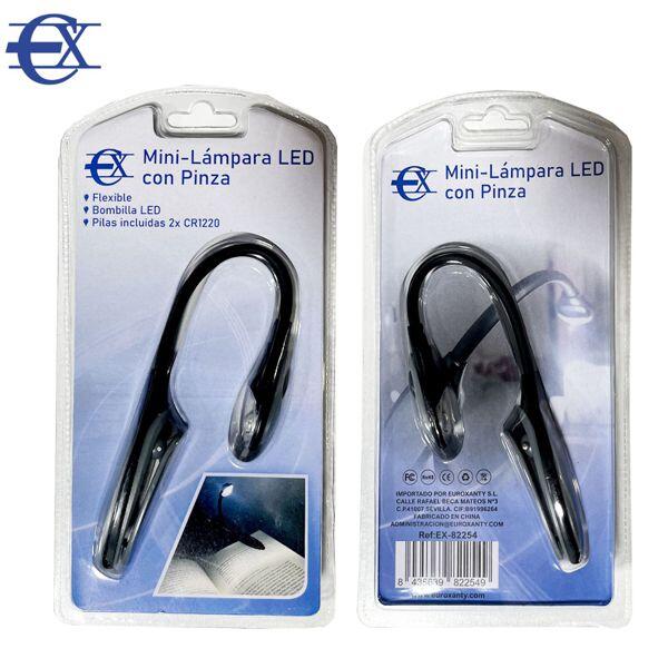 Mini lámpara LED con pinza portátil