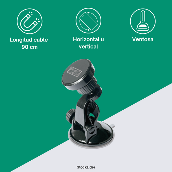 Soporte móvil coche ventosa 360°