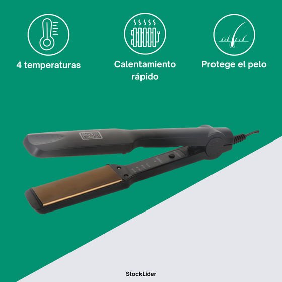 Plancha para el cabello cerámica 4 temperaturas