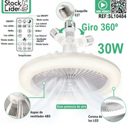 Lámpara LED con ventilador | Luz y frescor