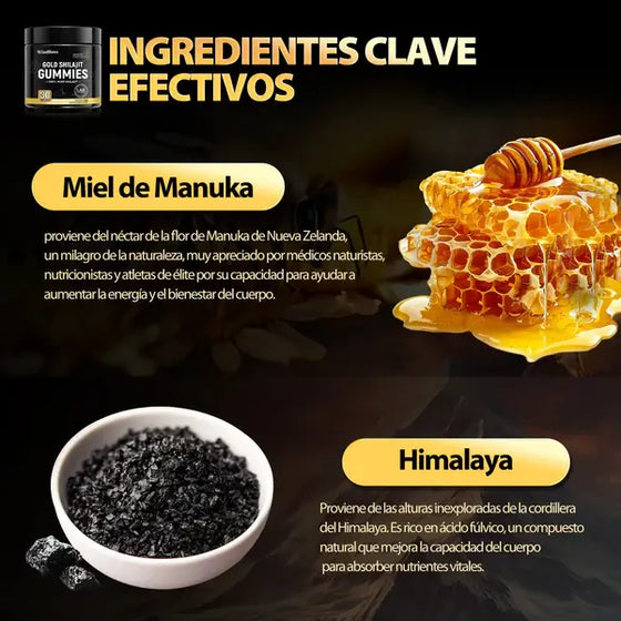 Gomitas de Shilajit Puro | Energía natural