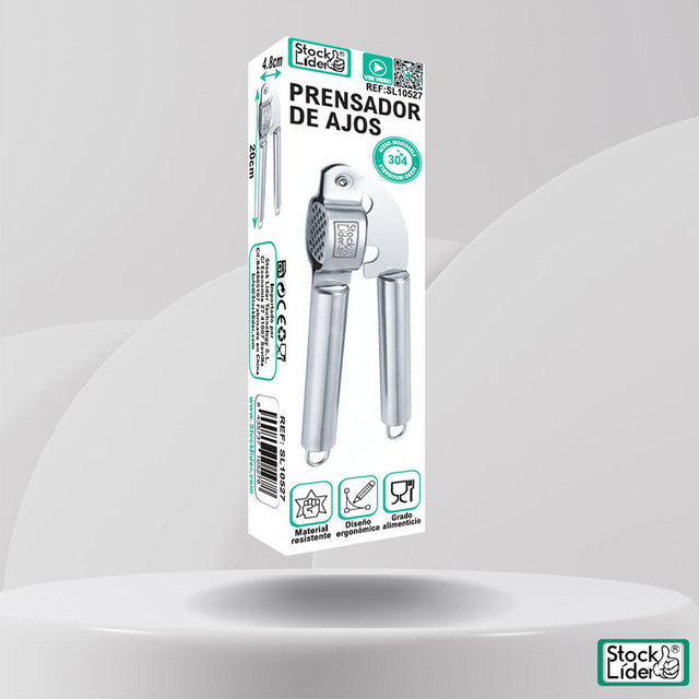 Prensador de ajos de acero inoxidable