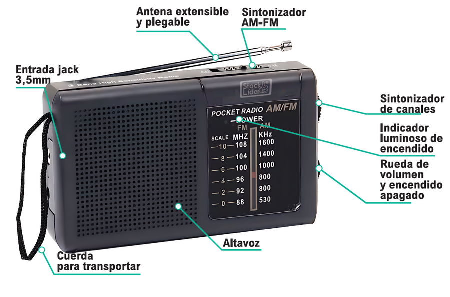 Radio AM FM portátil compacta | ViamoMas