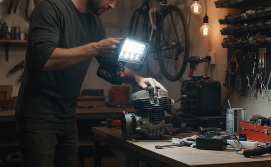Foco LED solar con batería | Luz portátil 6500 lm