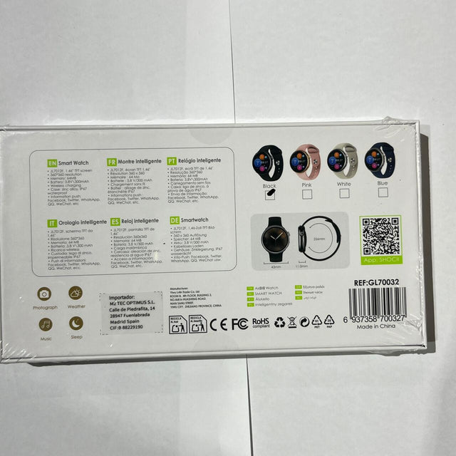 Smartwatch multifuncional con notificaciones