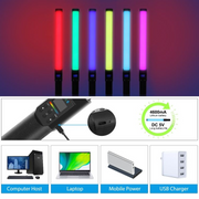 Luz RGB portátil USB-C para vídeos