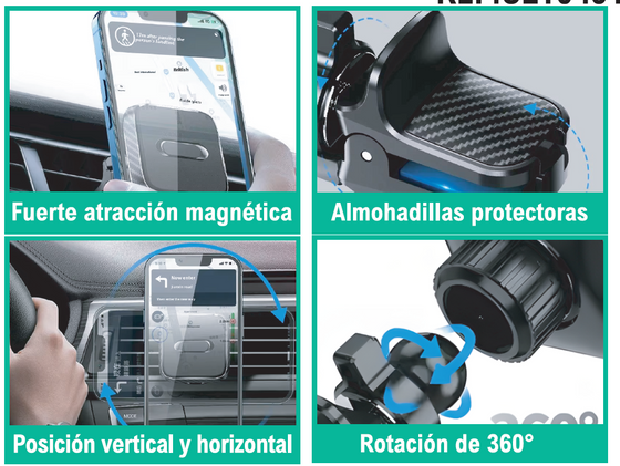 Soporte móvil coche magnético | ViamoMas