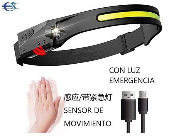 Linterna cabeza sensor recargable LED